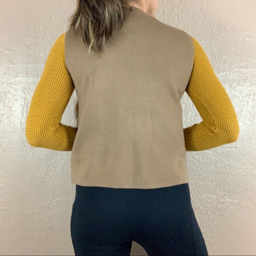 NEW The Limited Brown Faux Fur Open Front Vest - Picture 3 of 12